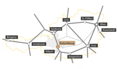Österreich Karte - Katschberg
